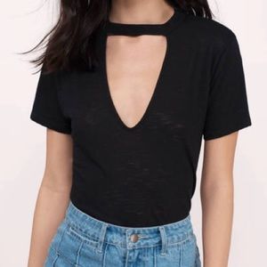 V Neck Choker Tee